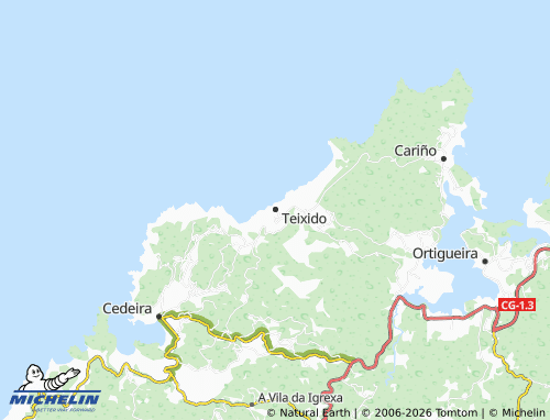 MICHELIN Teixido map - ViaMichelin