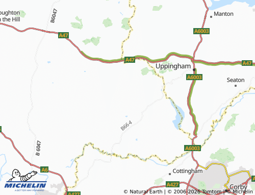 Carte MICHELIN Horninghold - ViaMichelin