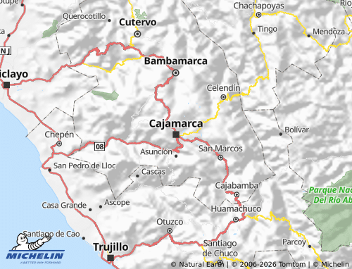 Carte MICHELIN Cajamarca - ViaMichelin