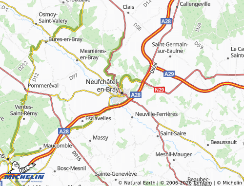 MICHELIN Neufchâtel-en-Bray map - ViaMichelin