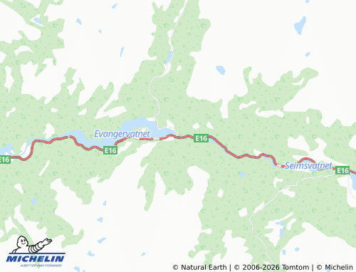 Kaart MICHELIN Evanger - ViaMichelin