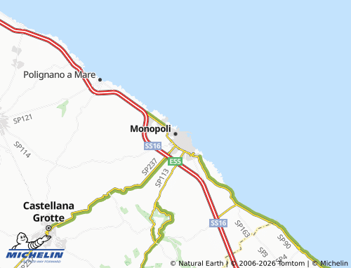 MICHELIN Monopoli map - ViaMichelin