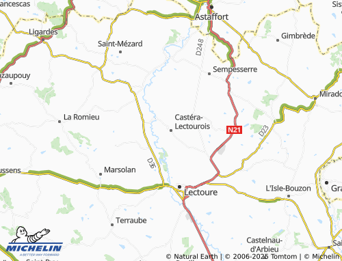 Mappa MICHELIN Castéra-Lectourois - ViaMichelin