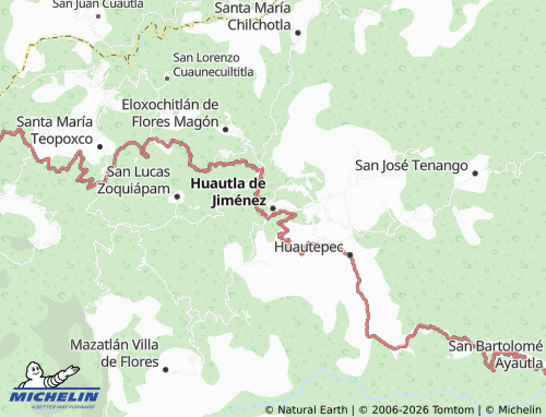 MICHELIN Huautla de Jiménez map - ViaMichelin