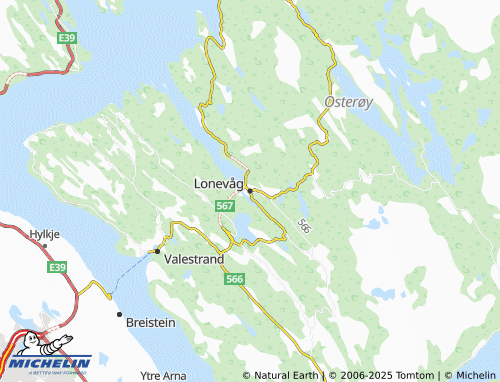 MICHELIN Lonevåg map - ViaMichelin