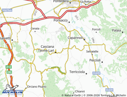 MICHELIN Cevoli map - ViaMichelin