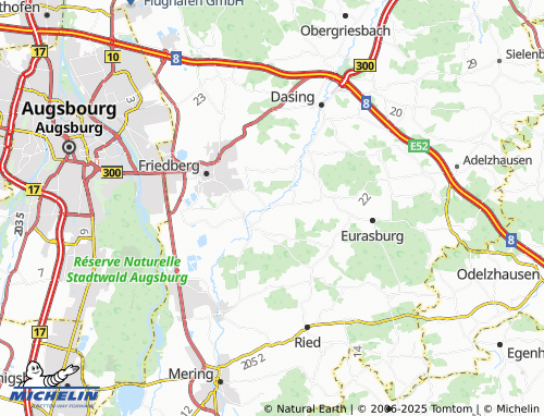 Carte MICHELIN Hügelshart - ViaMichelin