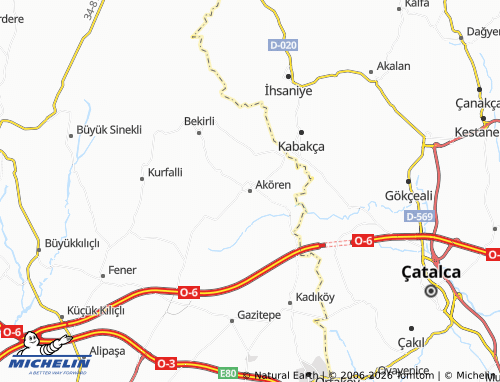 MICHELIN Akören map - ViaMichelin