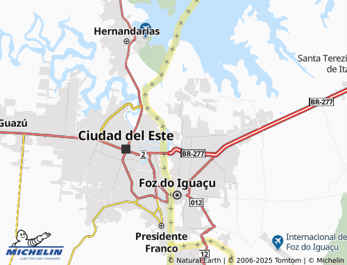 MICHELIN Itaipu B map - ViaMichelin