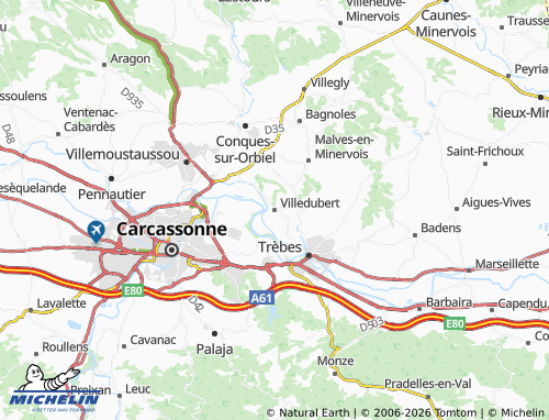 MICHELIN Villedubert map - ViaMichelin