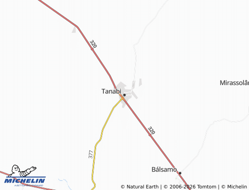 Mapa MICHELIN Tanabi - ViaMichelin