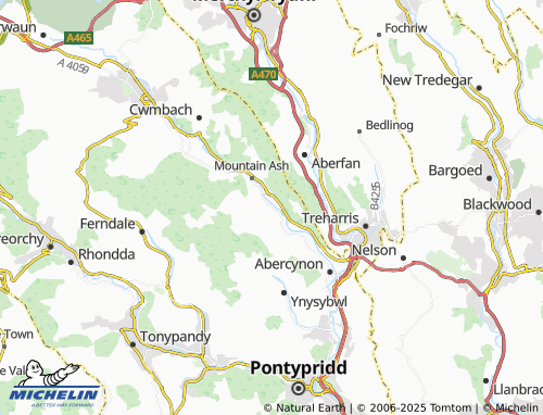 Carte MICHELIN Penrhiwceiber - ViaMichelin