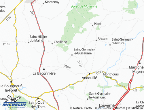 MICHELIN Saint-Germain-le-Guillaume map - ViaMichelin