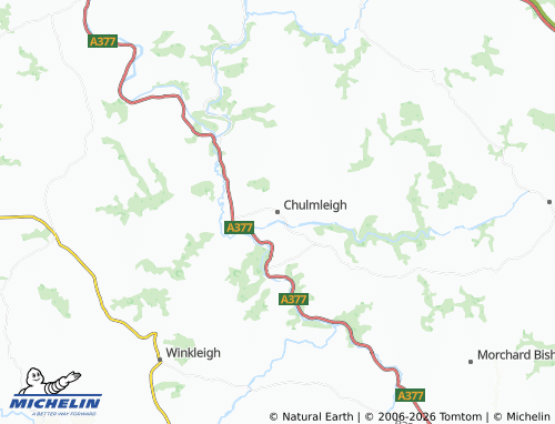 Mapa MICHELIN Chulmleigh - ViaMichelin