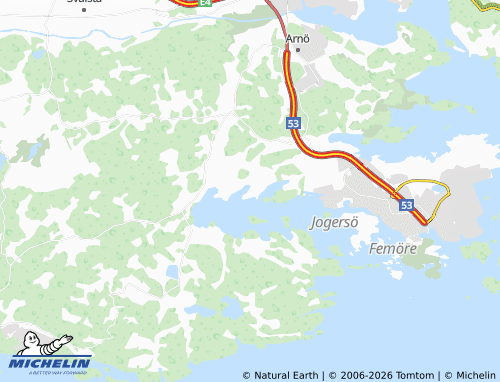 MICHELIN-Landkarte Fredön - ViaMichelin