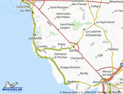 MICHELIN Angey map - ViaMichelin