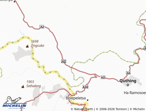 MICHELIN Motse-Mocha map - ViaMichelin