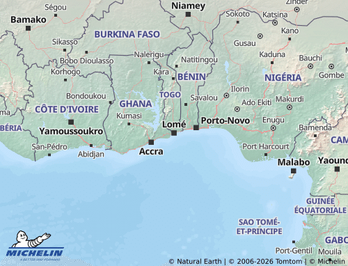 Mapa MICHELIN Togo - ViaMichelin