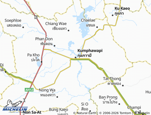 Mapa MICHELIN Kumphawapi - ViaMichelin
