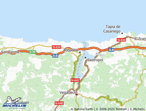 MICHELIN Ove (San Xoán) map - ViaMichelin