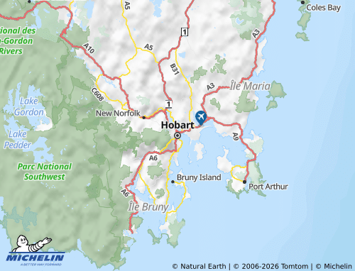 MICHELIN Tasmania map - ViaMichelin