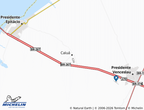 MICHELIN Caiuá map - ViaMichelin