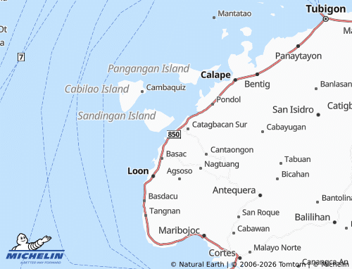 MICHELIN Canhangdon Occidental map - ViaMichelin