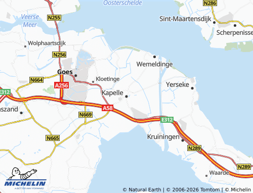 Carte MICHELIN Kapelle - ViaMichelin