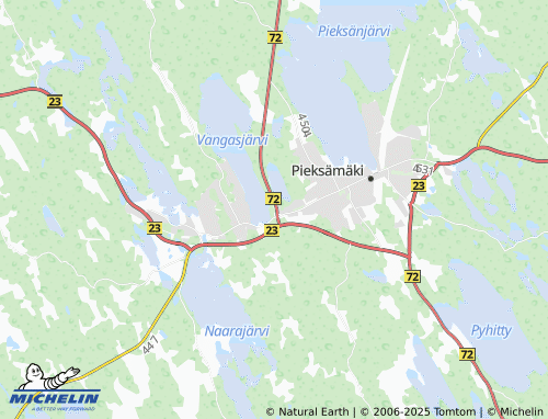 MICHELIN Vangasjärvi map - ViaMichelin