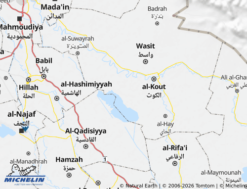Mapa MICHELIN al-Na'mani'a - ViaMichelin
