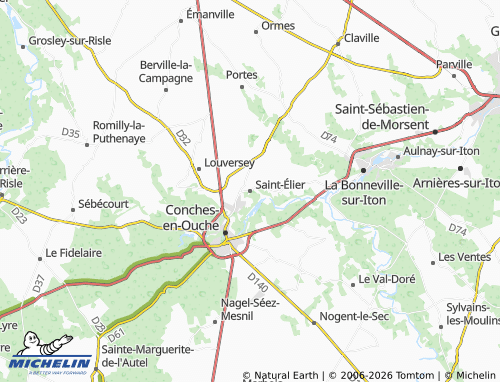 Mappa MICHELIN Saint-Élier - ViaMichelin