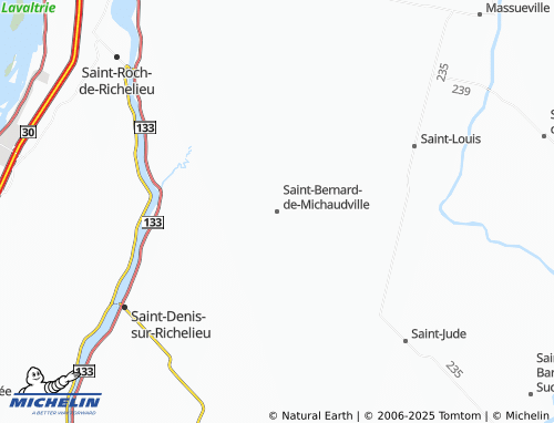 MICHELIN Saint-Bernard-de-Michaudville map - ViaMichelin