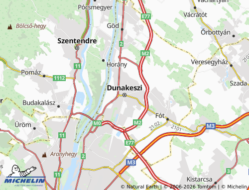 Mapa MICHELIN Dunakeszi - ViaMichelin