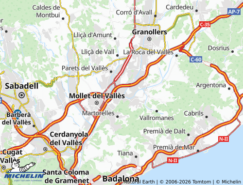 Carte MICHELIN Montmeló - ViaMichelin