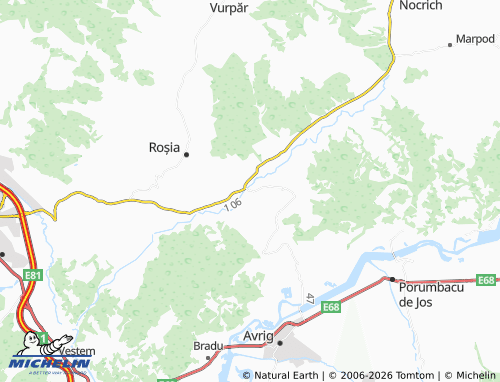 MICHELIN Cornățel map - ViaMichelin