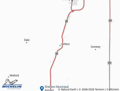 Mapa MICHELIN Ashton - ViaMichelin