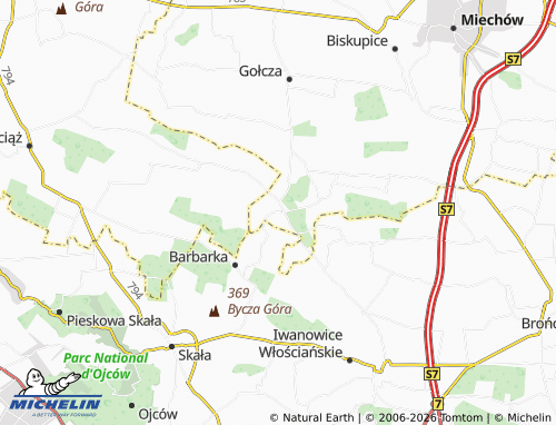 MICHELIN Wysocice map - ViaMichelin