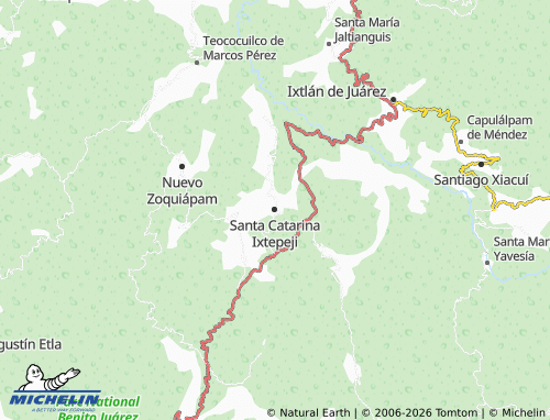 Mappa MICHELIN Santa Catarina Ixtepeji - ViaMichelin