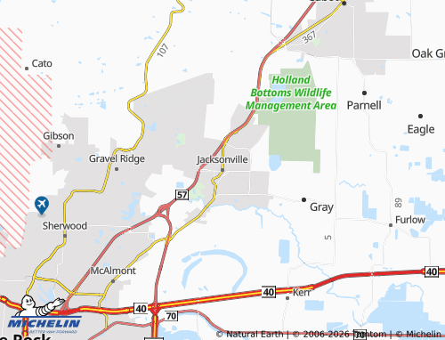 Carte MICHELIN Jacksonville - ViaMichelin