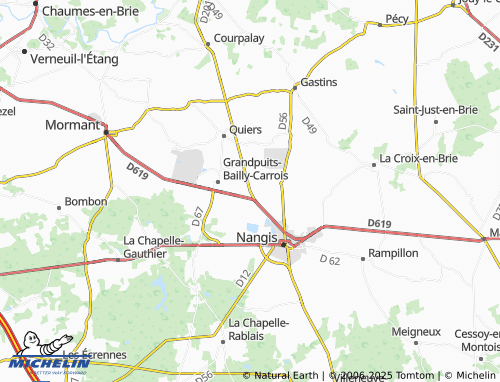 Kaart MICHELIN Bailly-Carrois - ViaMichelin