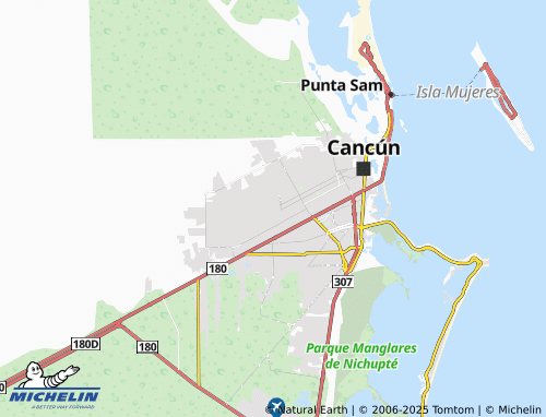 MICHELIN La Guadalupana Caribe 3 map - ViaMichelin