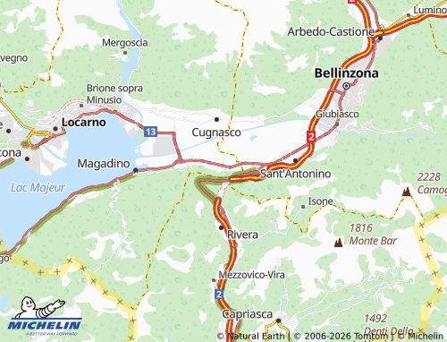 Mappa MICHELIN Contone - ViaMichelin