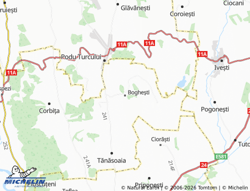 Mappa MICHELIN Boghești - ViaMichelin