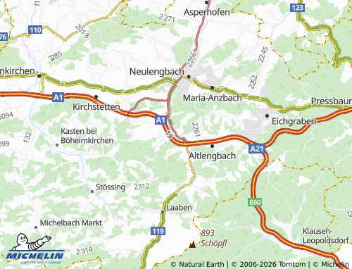 MICHELIN Leitsberg map - ViaMichelin