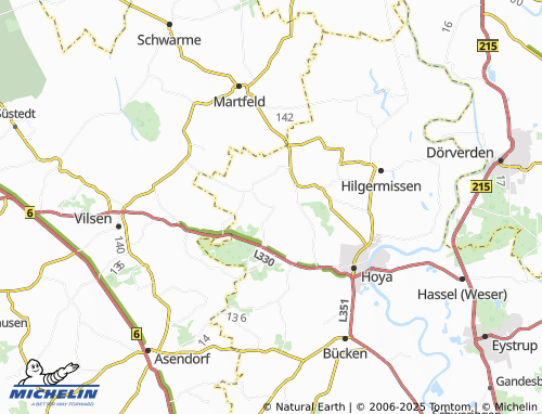 MICHELIN Hoyerhagen map - ViaMichelin