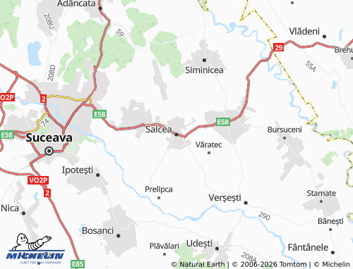 Kaart MICHELIN Salcea - ViaMichelin