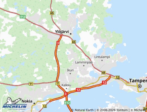 Carte MICHELIN Vuorentausta - ViaMichelin