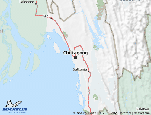 Carte MICHELIN Chittagong - ViaMichelin