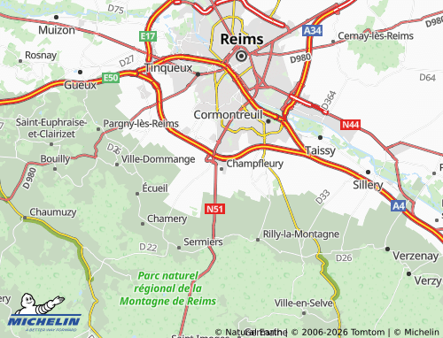 Mapa MICHELIN Champfleury - ViaMichelin