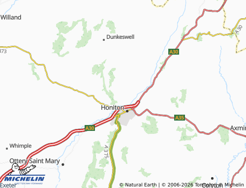 Mappa MICHELIN Combe Raleigh - ViaMichelin